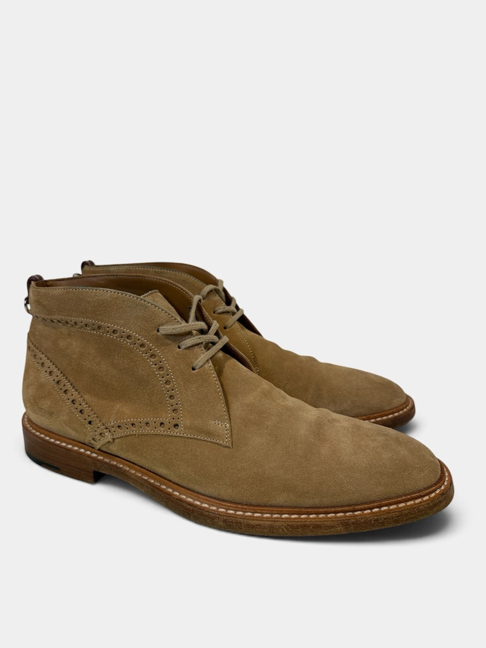 Burberry Light Brown Suede Chukka Boots EU 41 US Mens 8 Womens 9.5